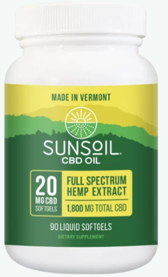 SOFTGEL 90 COUNT - 20 MG/SOFTGEL SUNSOIL FULL SPECTRUM CBD
